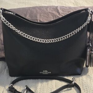 Coach Black Large Laurel With Silver Hardware